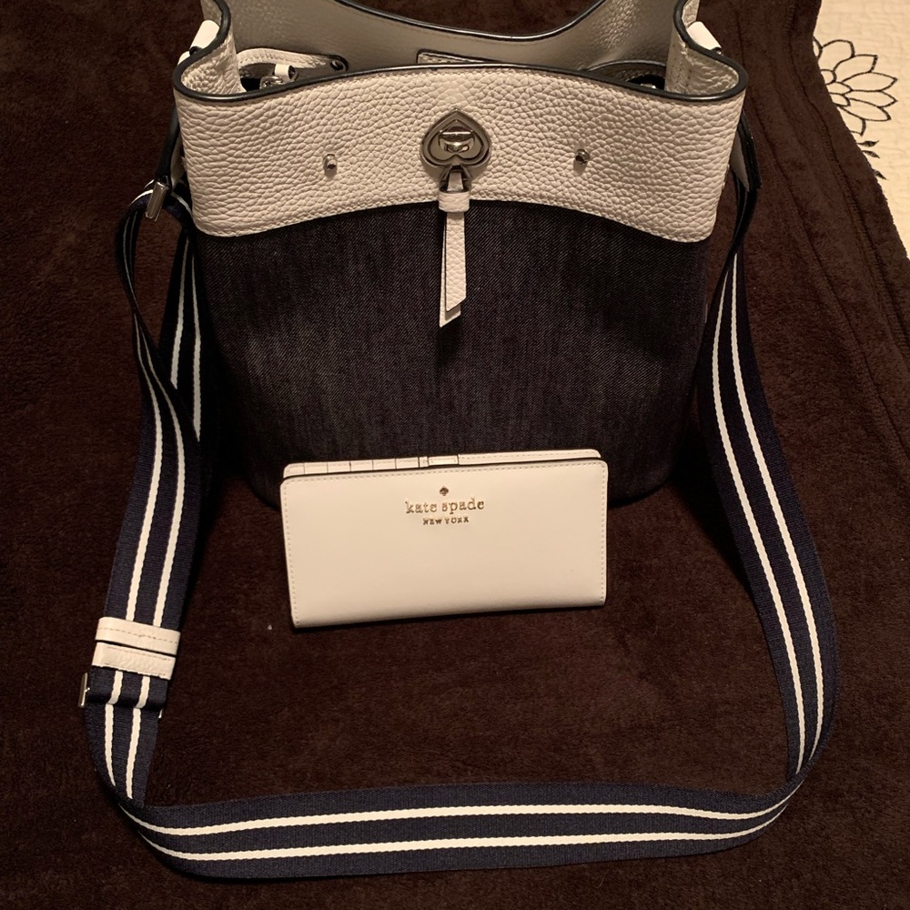 Kate Spade bucket bag and matching wallet